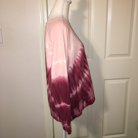 Super Comfy Old Navy Tie Dye Maroon Pink Sweatshirt Straight Fit M - Picture 6 of 7